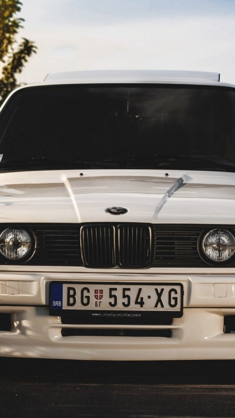 Schwarzes Bmw-auto Auf Braunem Grasfeld Tagsüber. Wallpaper in 750x1334 Resolution