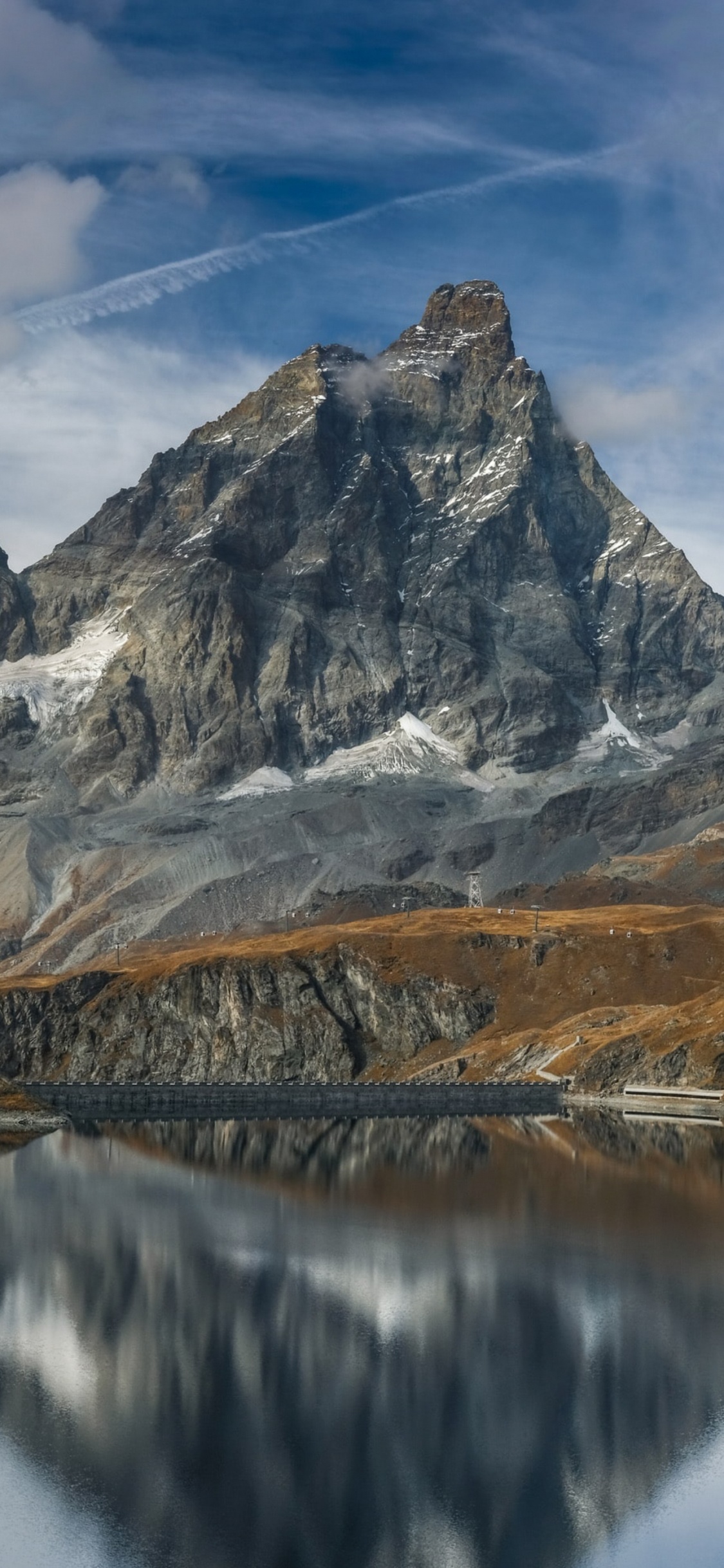 Lightroom-Bergvoreinstellung, Cloud, Wasser, Naturlandschaft, Gelände. Wallpaper in 1125x2436 Resolution