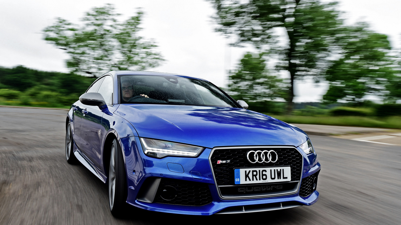 Blue Audi r 8 on Road During Daytime. Wallpaper in 1366x768 Resolution