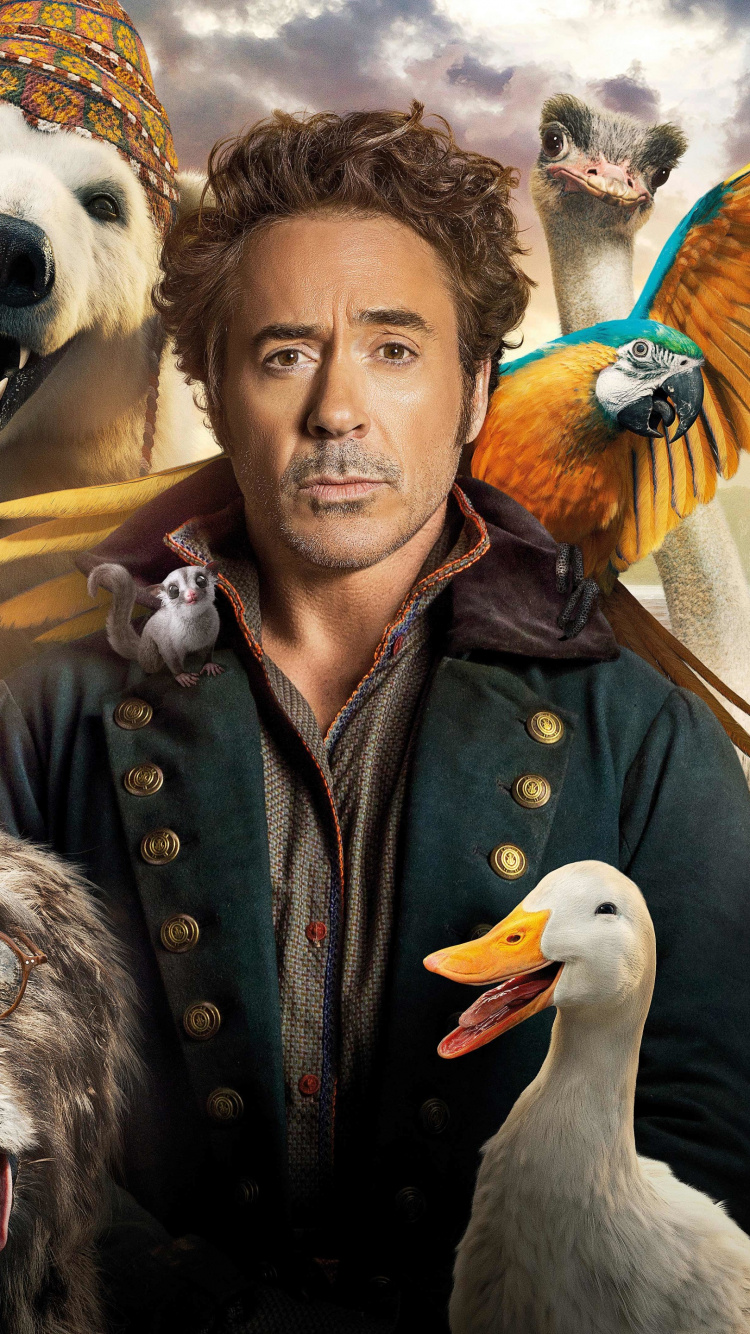 Robert Downey Jr, Dolittle, Universal Pictures, Oiseau, Nature. Wallpaper in 750x1334 Resolution