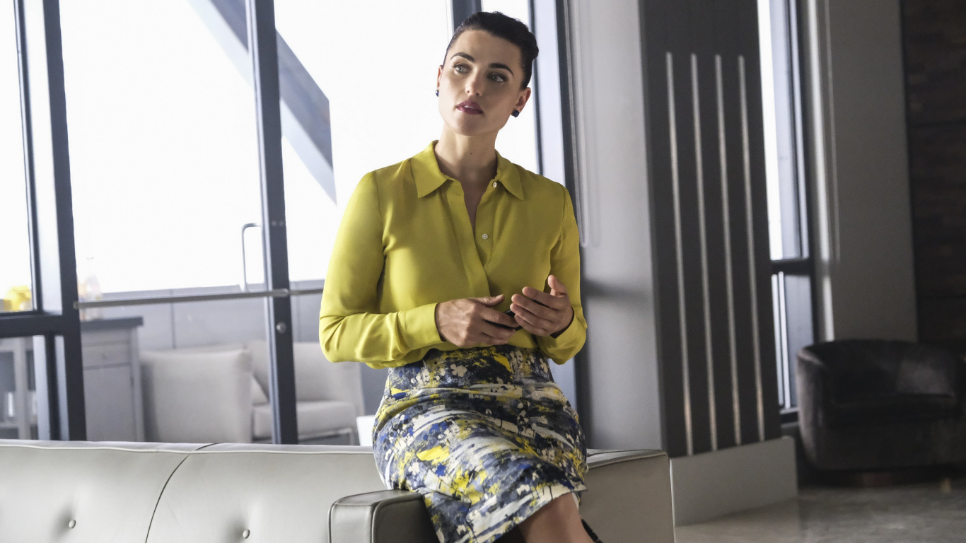 Woman in Yellow Long Sleeve Shirt Sitting on White Chair. Wallpaper in 1366x768 Resolution