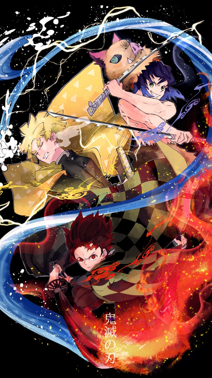 L'anime, Tanjiro Kamado, Nezuko Kamado, Tueur de Démons Kimetsu no Yaiba, Cartoon. Wallpaper in 720x1280 Resolution
