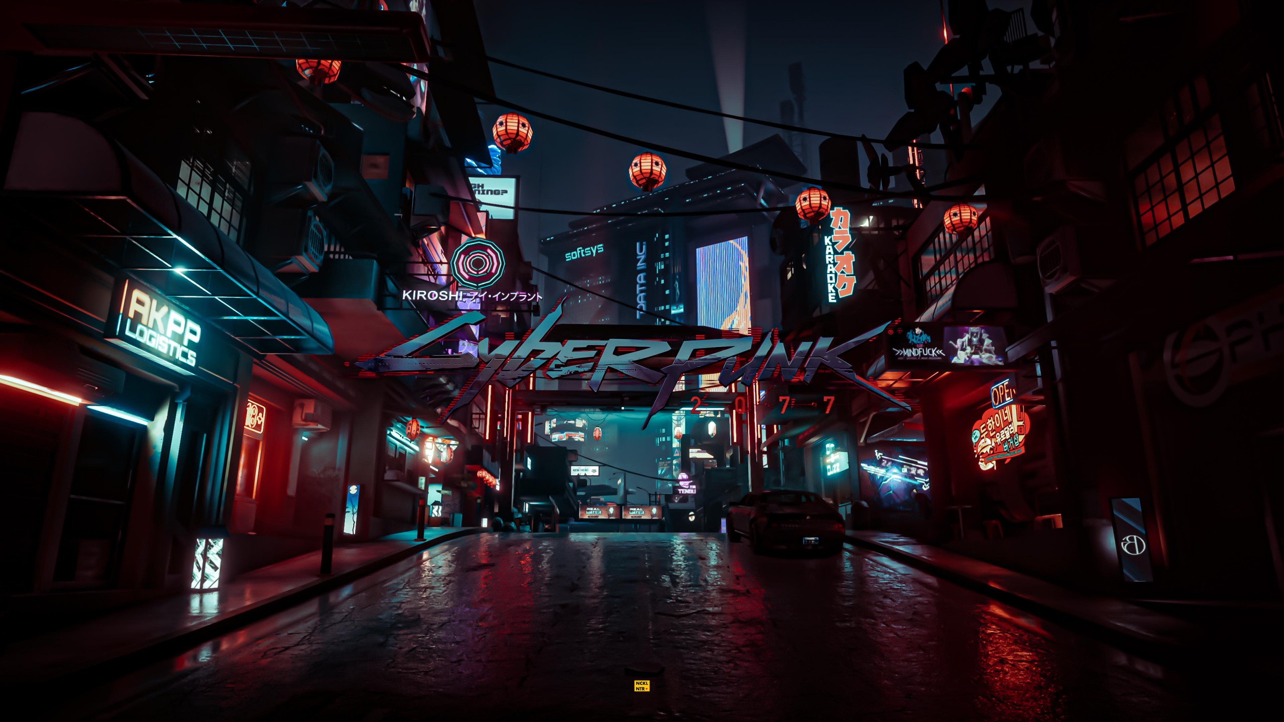 车灯, 电力, 城市, 窗口, 电子标牌 壁纸 2560x1440 允许