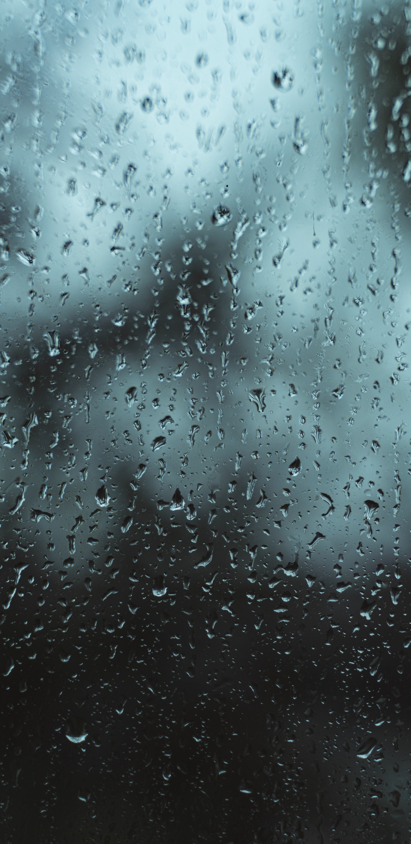 Gotas de Agua en la Ventana de Vidrio. Wallpaper in 1440x2960 Resolution