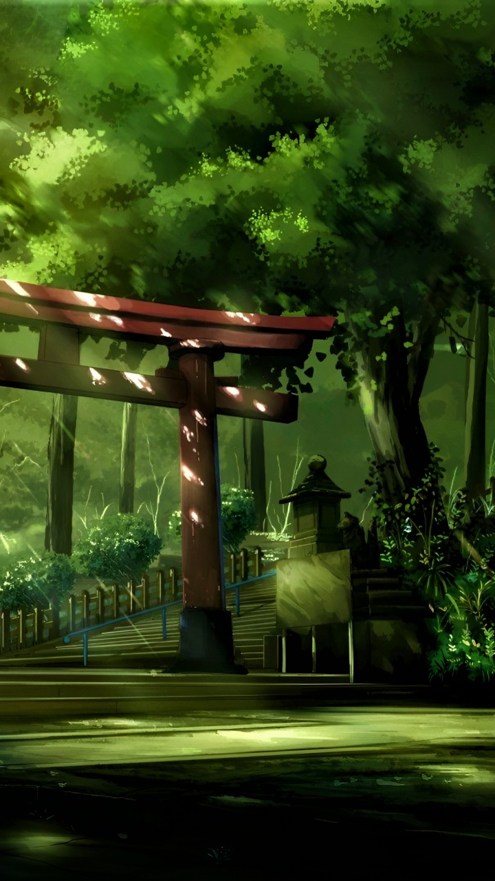 Anime, Landscape, Theatrical Scenery, Ecoregion, Natural Environment. Wallpaper in 720x1280 Resolution