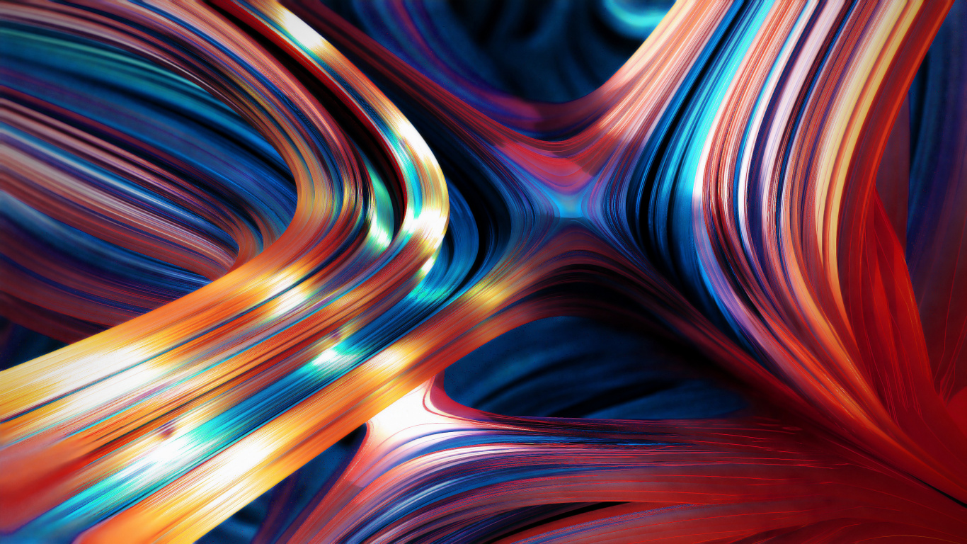 Red and Blue Abstract Painting. Wallpaper in 1366x768 Resolution