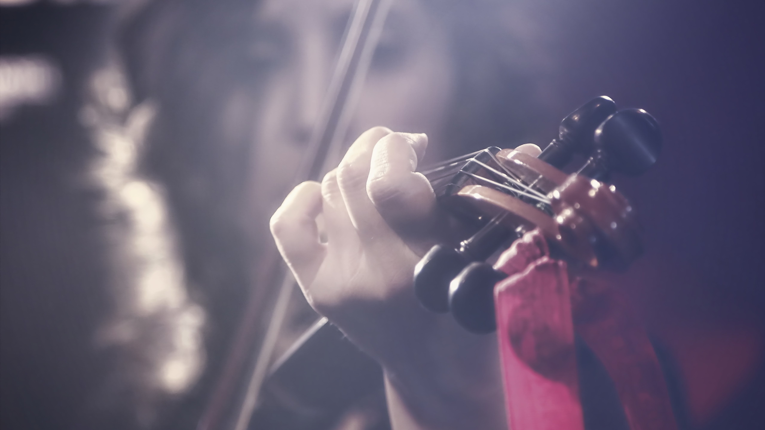 Violin, Hand, Music, String, Darkness. Wallpaper in 2560x1440 Resolution