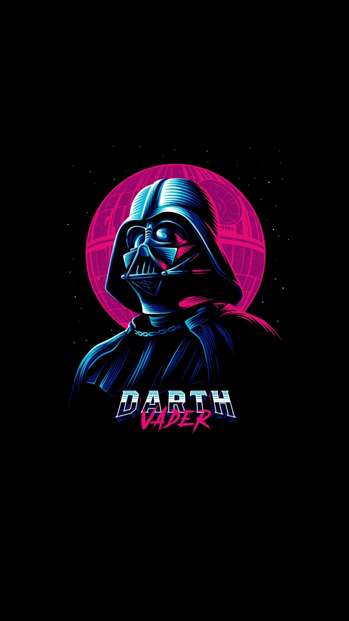 Darth Vader Retro-Kunst, Anakin Skywalker, Poster, Zeichnung, Kunst. Wallpaper in 720x1280 Resolution