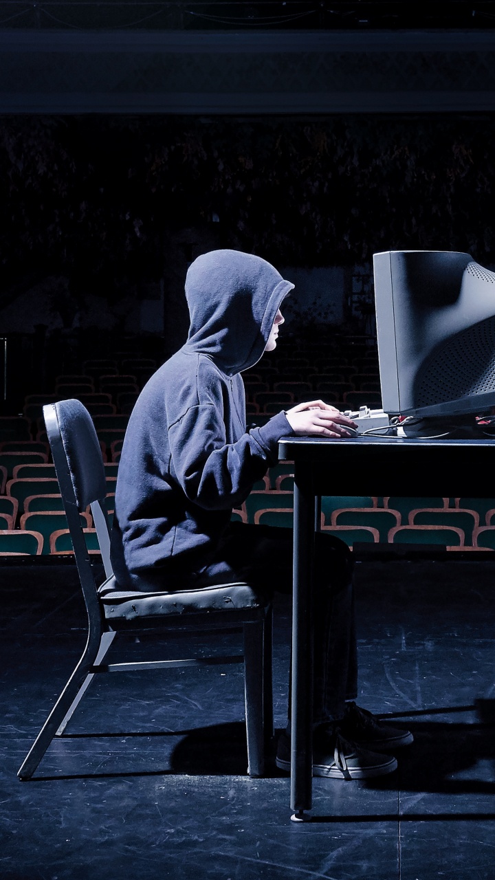 黑客, 黑色的, 光, 阶段, 表演艺术 壁纸 720x1280 允许