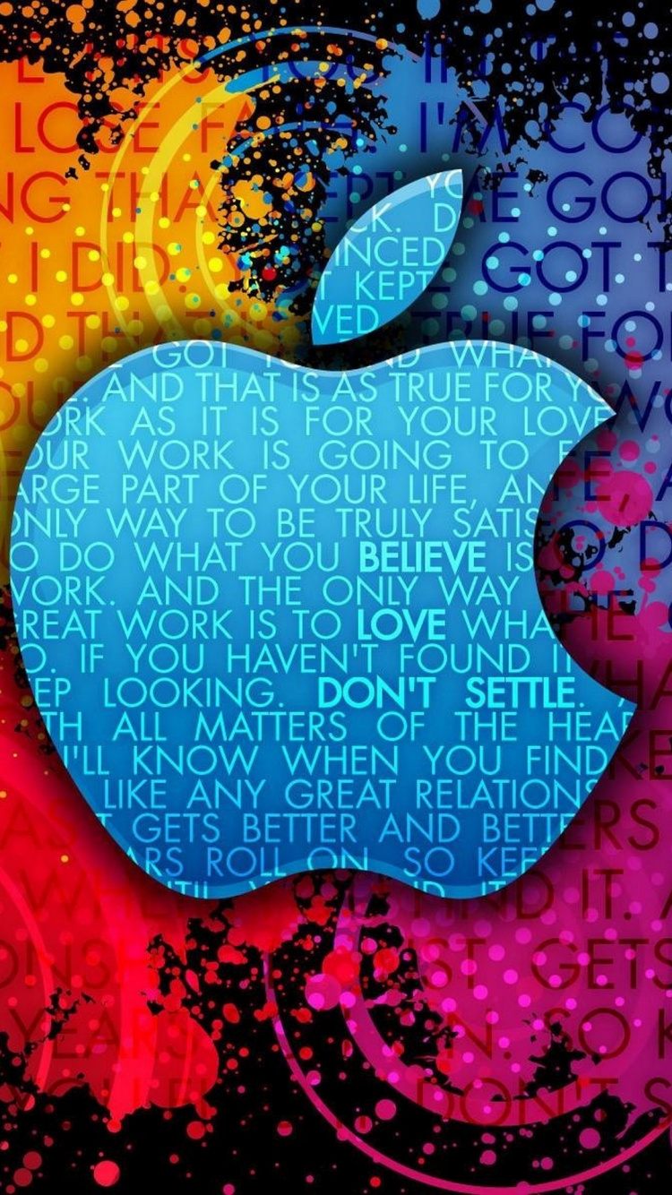 Apple, Psychedelische Kunst, Herzen, Grafik-design, Illustration. Wallpaper in 750x1334 Resolution