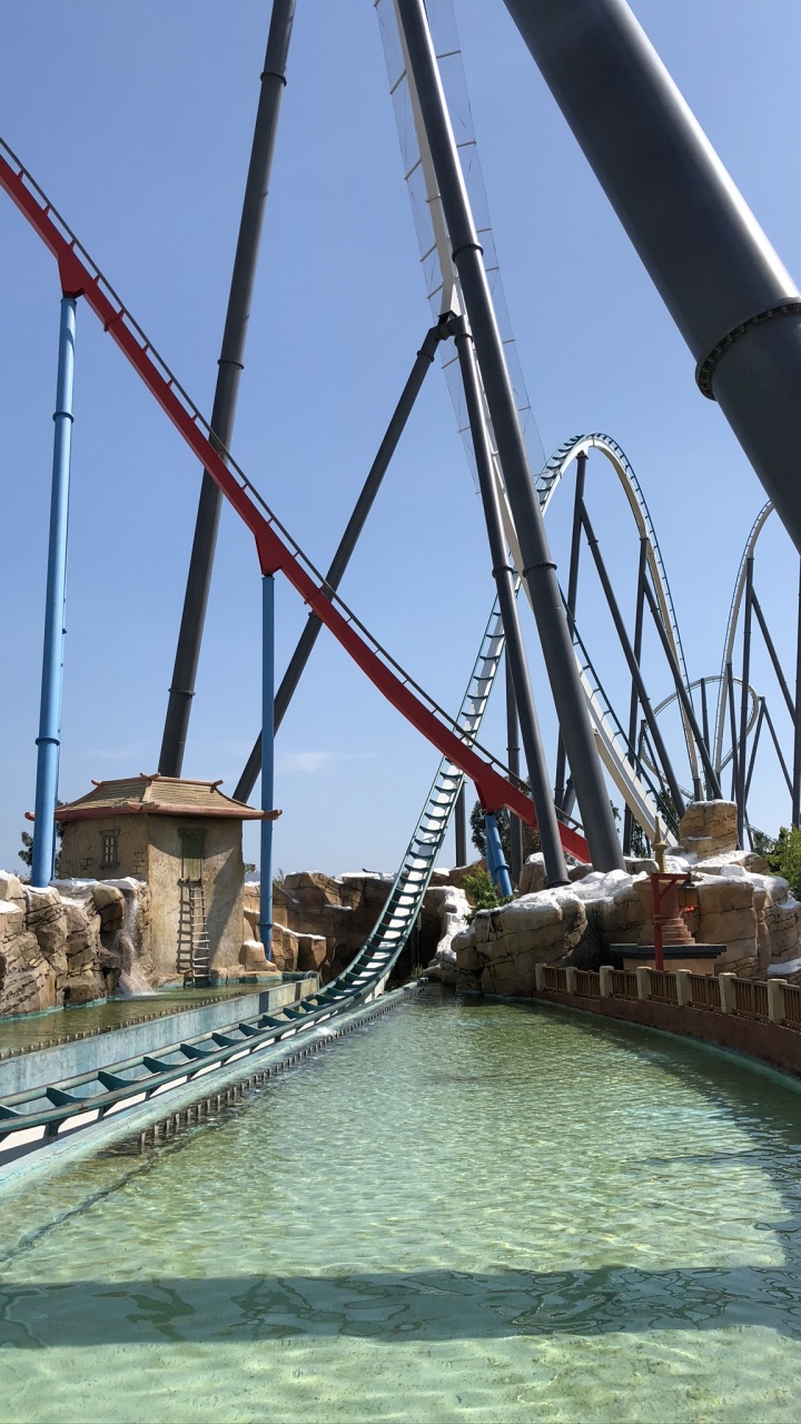 Water, Shambhala, Roller Coaster, Amusement Park, Daytime. Wallpaper in 720x1280 Resolution