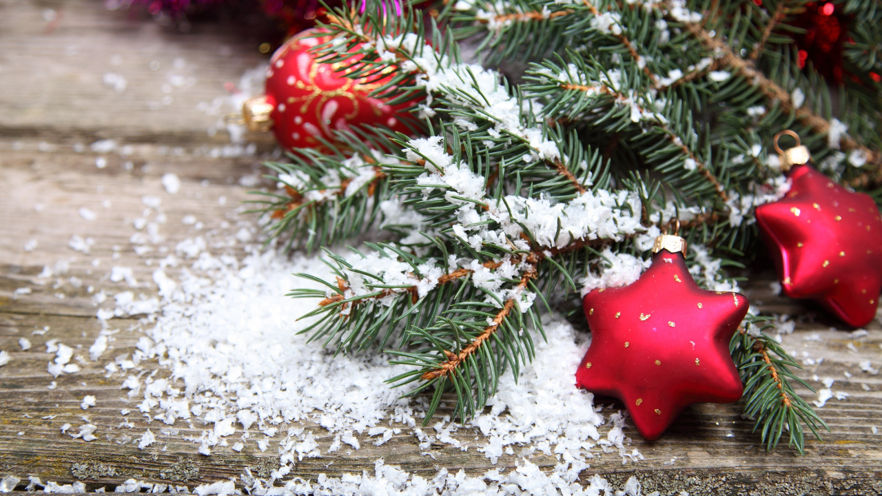 Weihnachten, Neujahr, Weihnachtsdekoration, Branch, Christmas Ornament. Wallpaper in 1280x720 Resolution