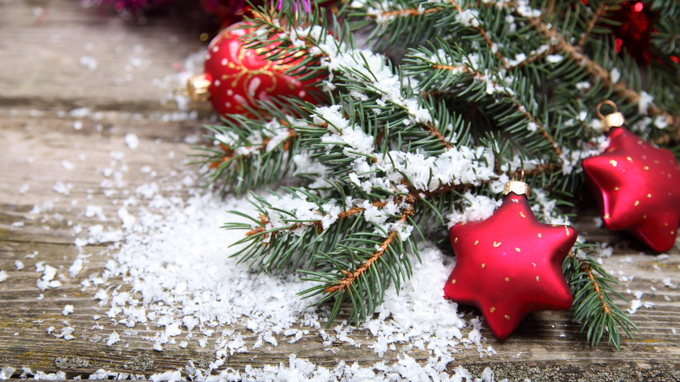 Weihnachten, Neujahr, Weihnachtsdekoration, Branch, Christmas Ornament. Wallpaper in 1366x768 Resolution