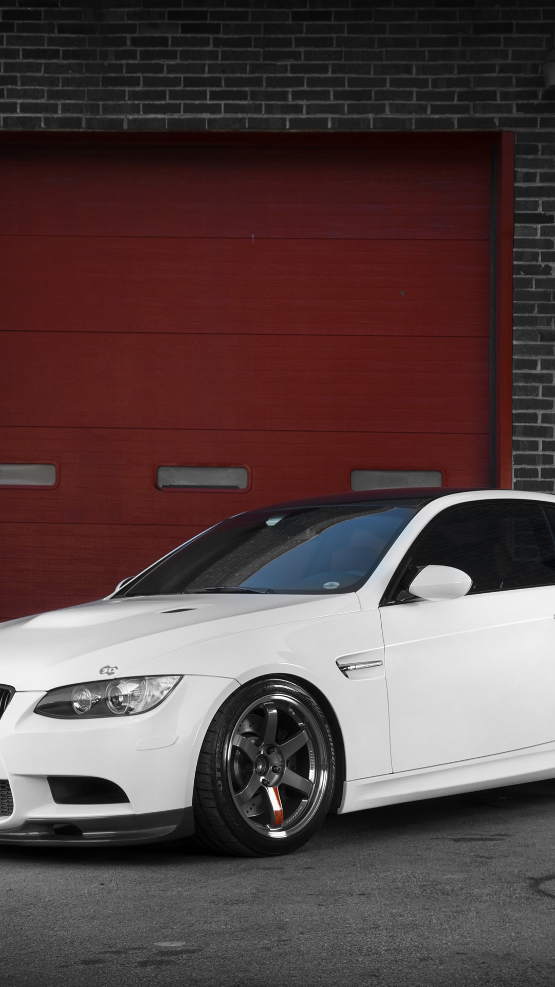 White Bmw m 3 Coupe Parked Beside Red Wall. Wallpaper in 1080x1920 Resolution