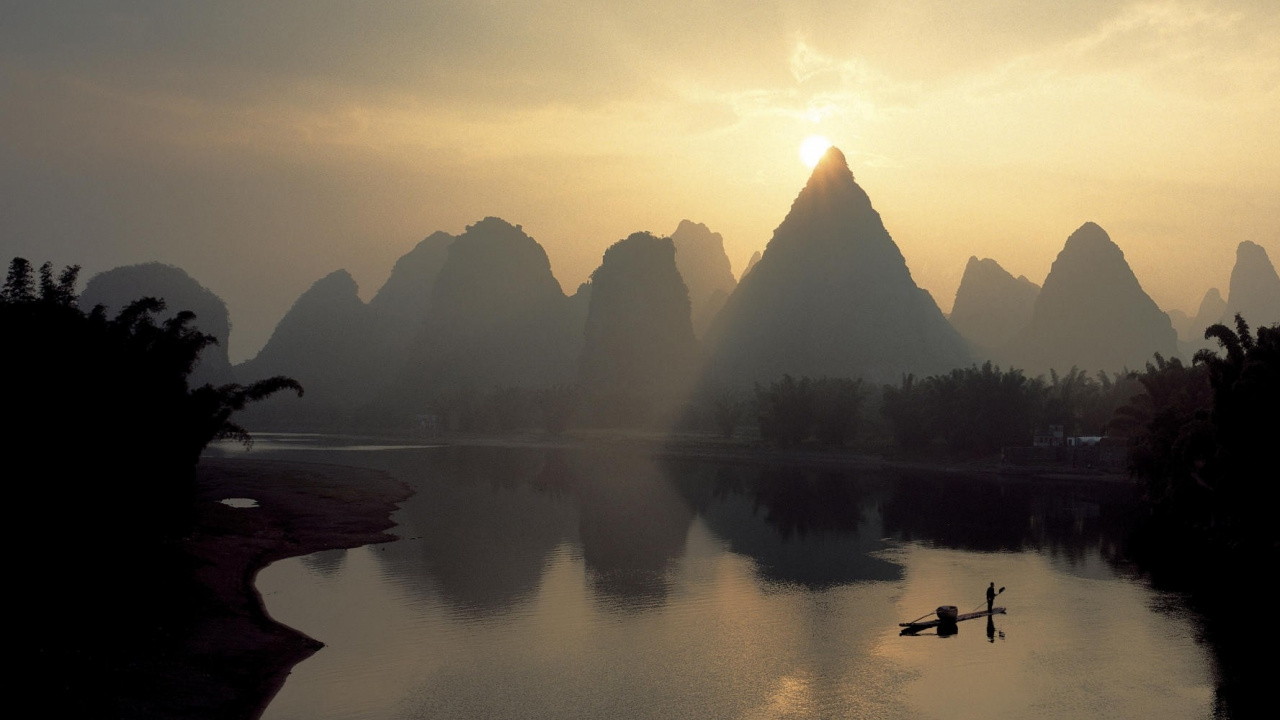 性质, 反射, 早上, 冷静, 舞台布景 壁纸 1280x720 允许