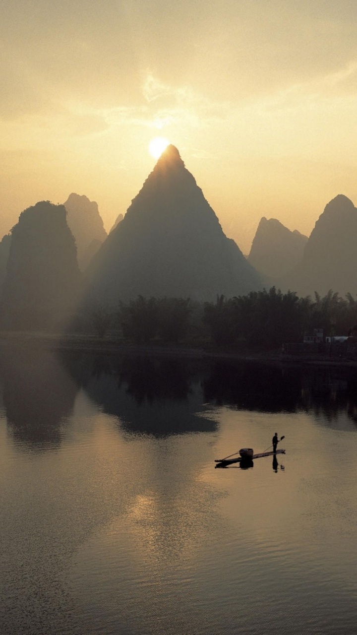 性质, 反射, 早上, 冷静, 舞台布景 壁纸 720x1280 允许