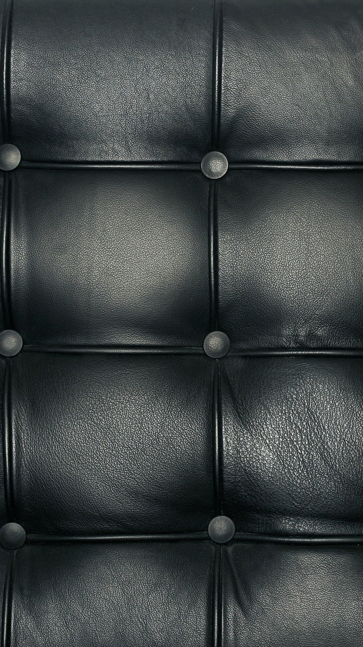 Black Leather Textile With Hole. Wallpaper in 750x1334 Resolution