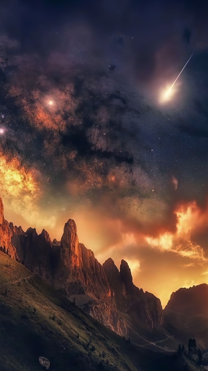 Cloud, Atmosphäre, Afterglow, Naturlandschaft, Sonnenuntergang. Wallpaper in 720x1280 Resolution