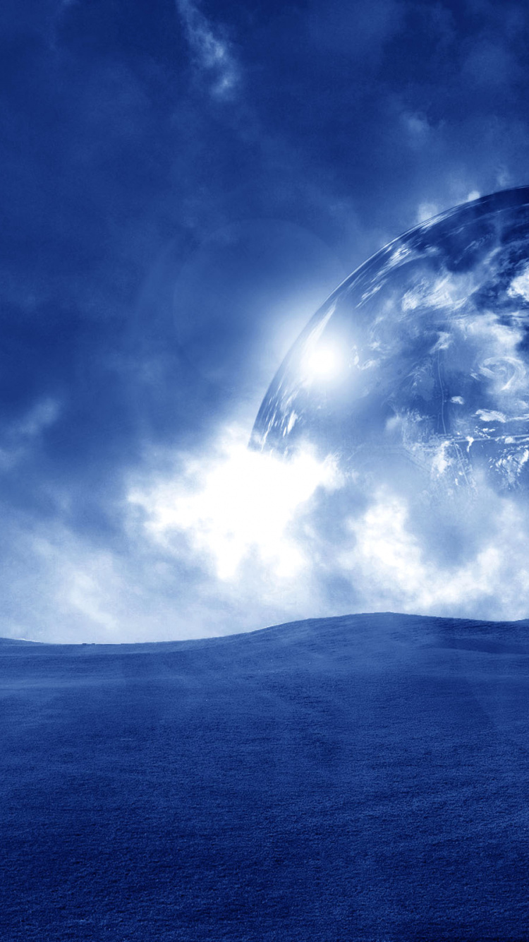 White Clouds and Blue Sky. Wallpaper in 750x1334 Resolution