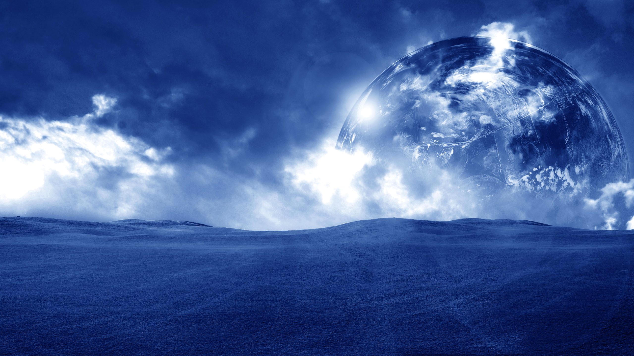 Nuages Blancs et Ciel Bleu. Wallpaper in 2560x1440 Resolution