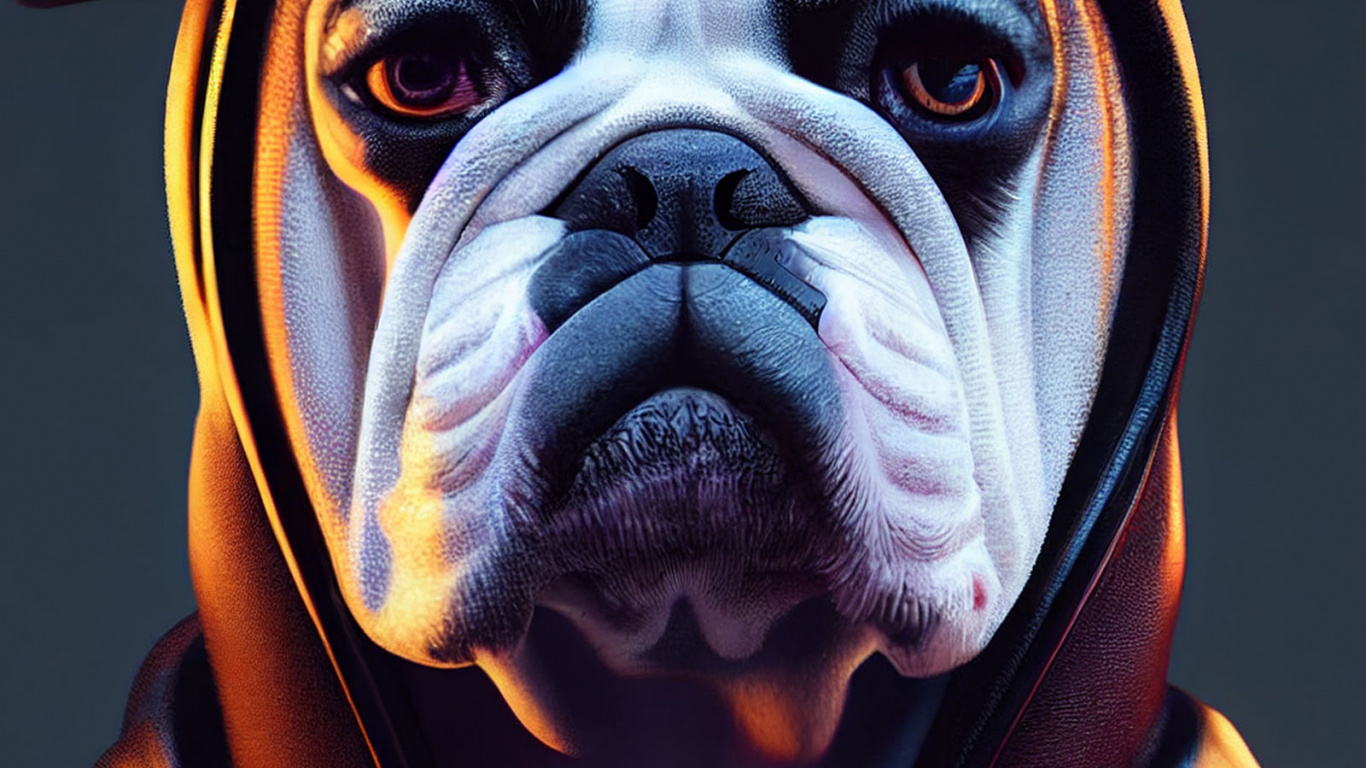 Companion Dog, Bulldog, Great Dane, Carnivore, Dog Breed. Wallpaper in 1366x768 Resolution