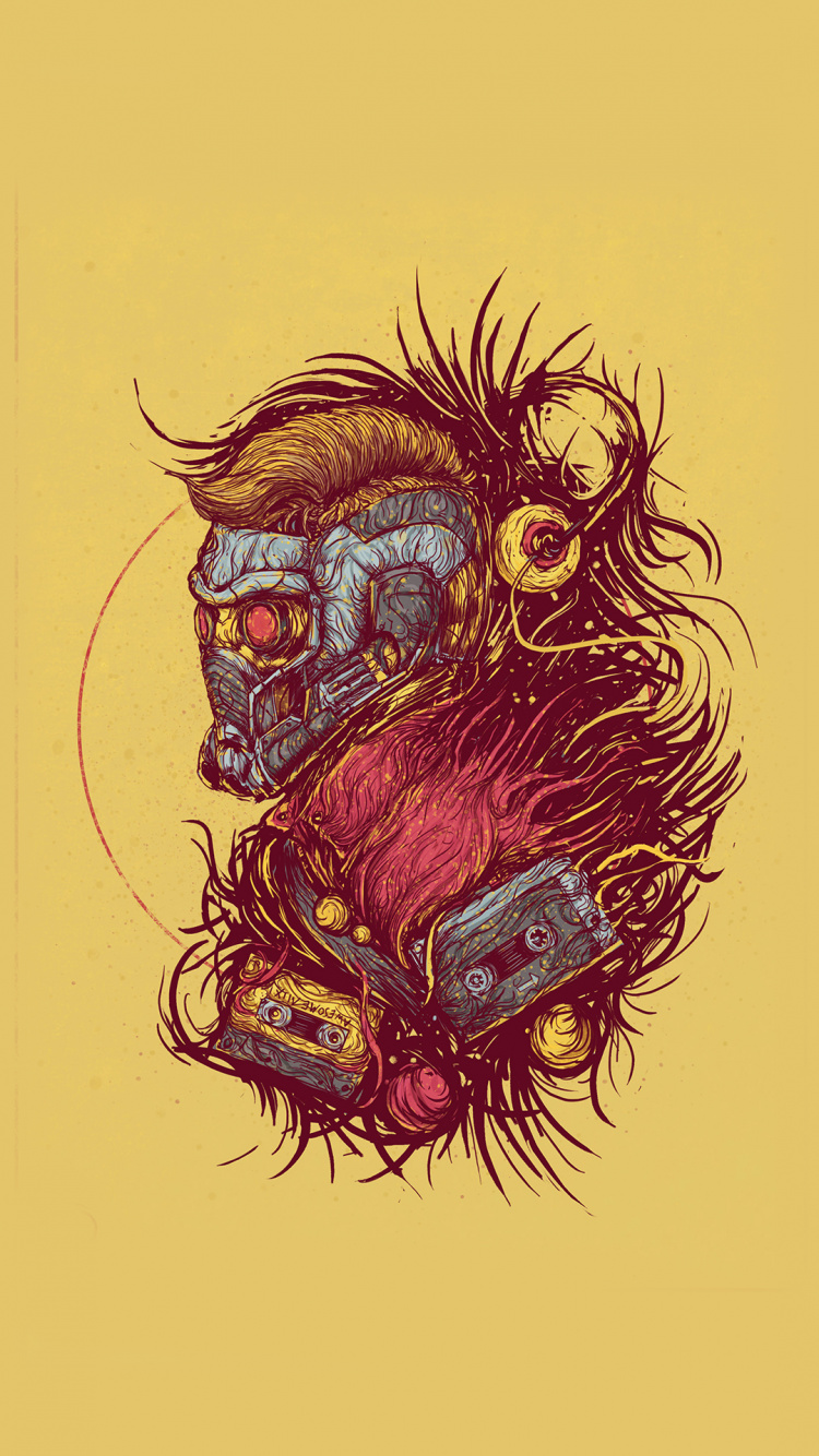 Star-Lord, Peter Quill Star-lord, Arte, Guardianes de la Galaxia, Marvel. Wallpaper in 750x1334 Resolution