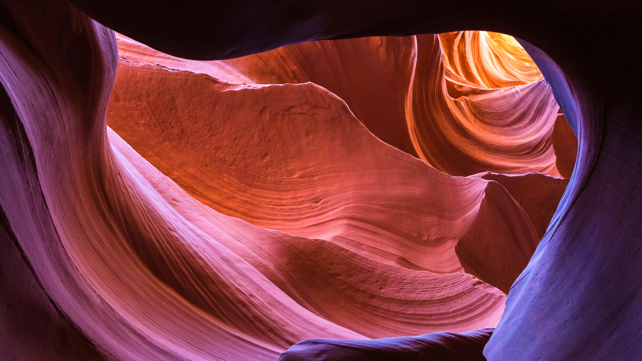 羚羊谷, 峡谷, 老虎峡谷, 紫色的, 关闭了 壁纸 1280x720 允许