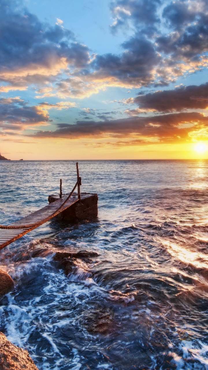 Jigsaw Puzzle, Cloud, Water, Blue, Afterglow. Wallpaper in 720x1280 Resolution