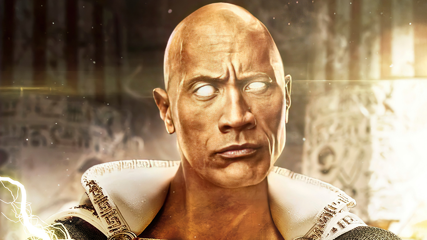 Dwayne Johnson, Rock Black Adam New Wallparper, Black Adam, DC-Fandom, Darkseid. Wallpaper in 1366x768 Resolution