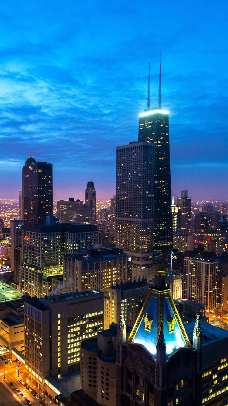 City Skyline Under Blue Sky During Daytime. Wallpaper in 750x1334 Resolution