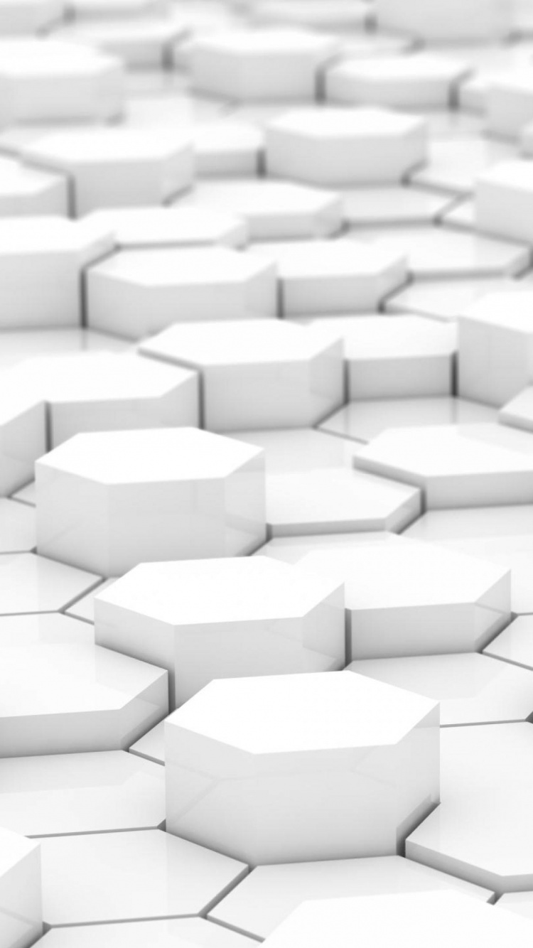 Weißes Und Graues Quadratisches Muster. Wallpaper in 750x1334 Resolution