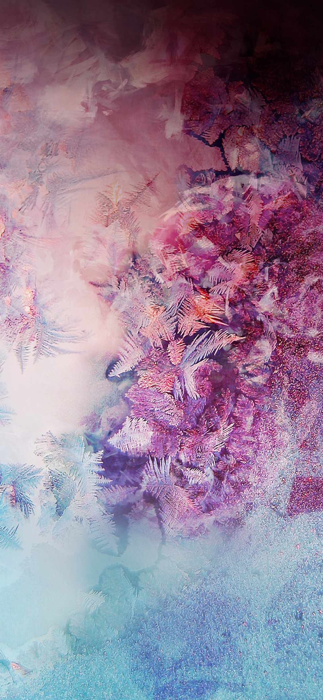 Pink and Blue Abstract Painting. Wallpaper in 1125x2436 Resolution