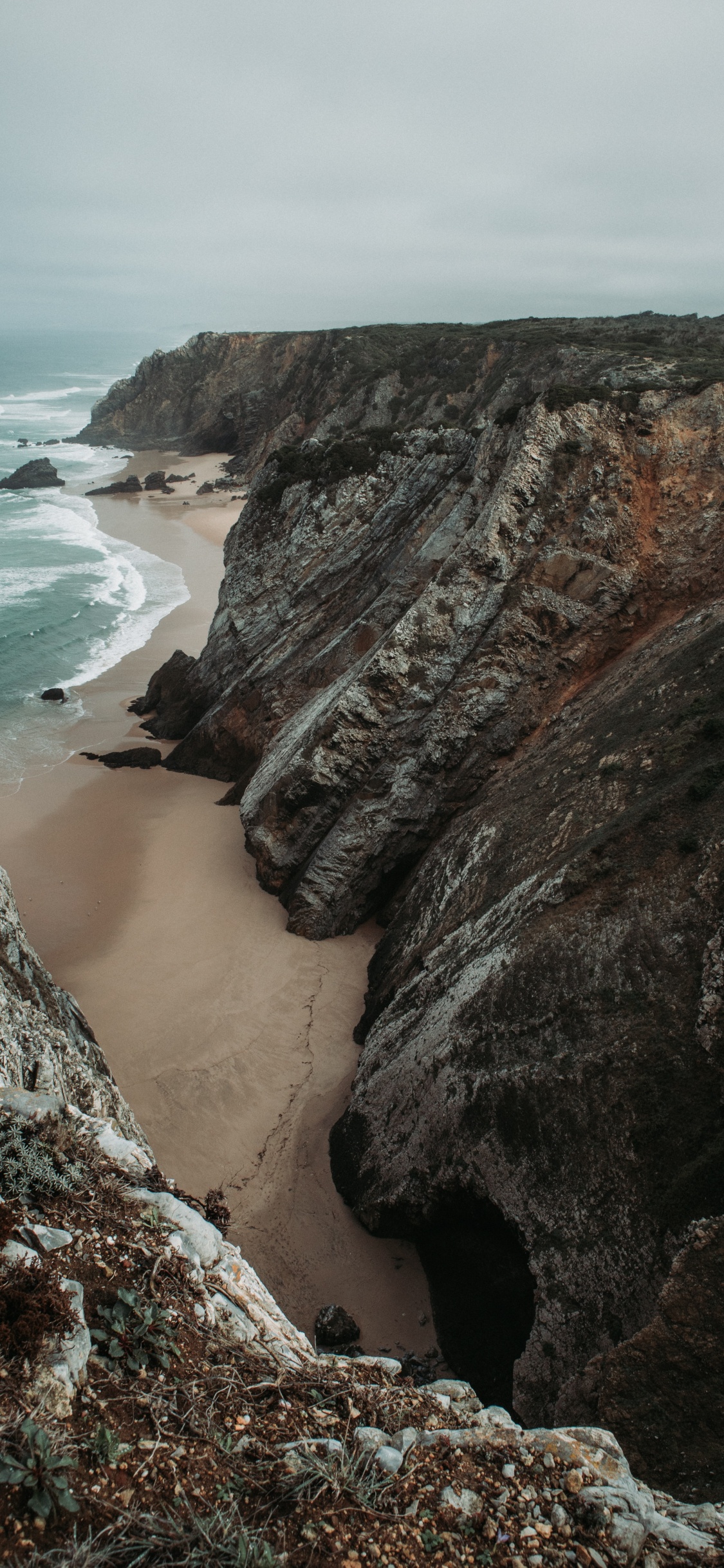 沿海和海洋地貌, 岬, 海岸, 海洋, 悬崖 壁纸 1125x2436 允许