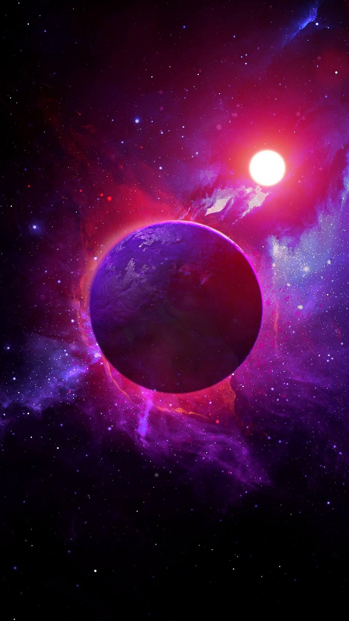 Ambiente, Luz, Galaxia, Arte, Objeto Astronómico. Wallpaper in 720x1280 Resolution