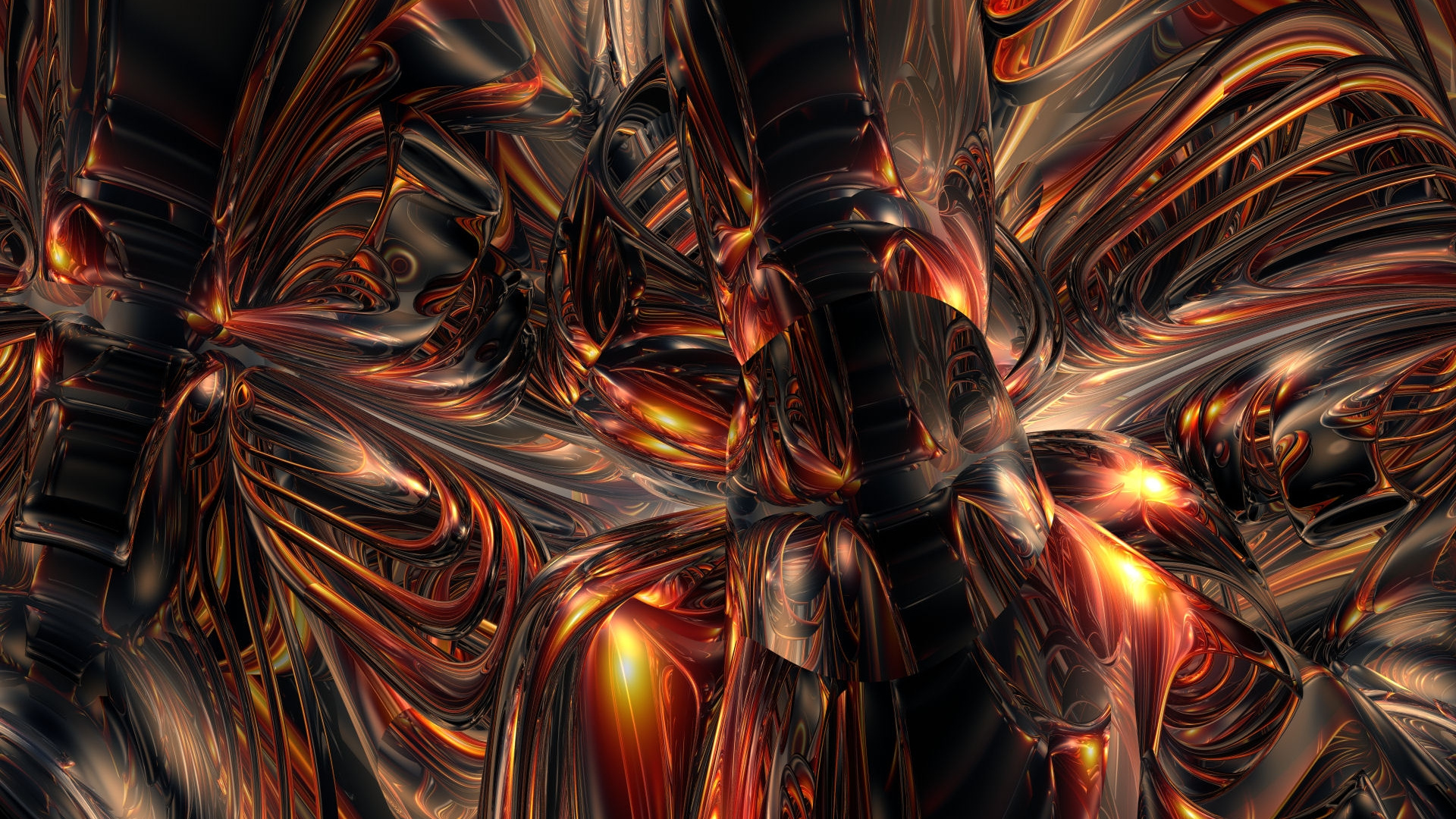 Pintura Abstracta Marrón y Negra. Wallpaper in 1920x1080 Resolution