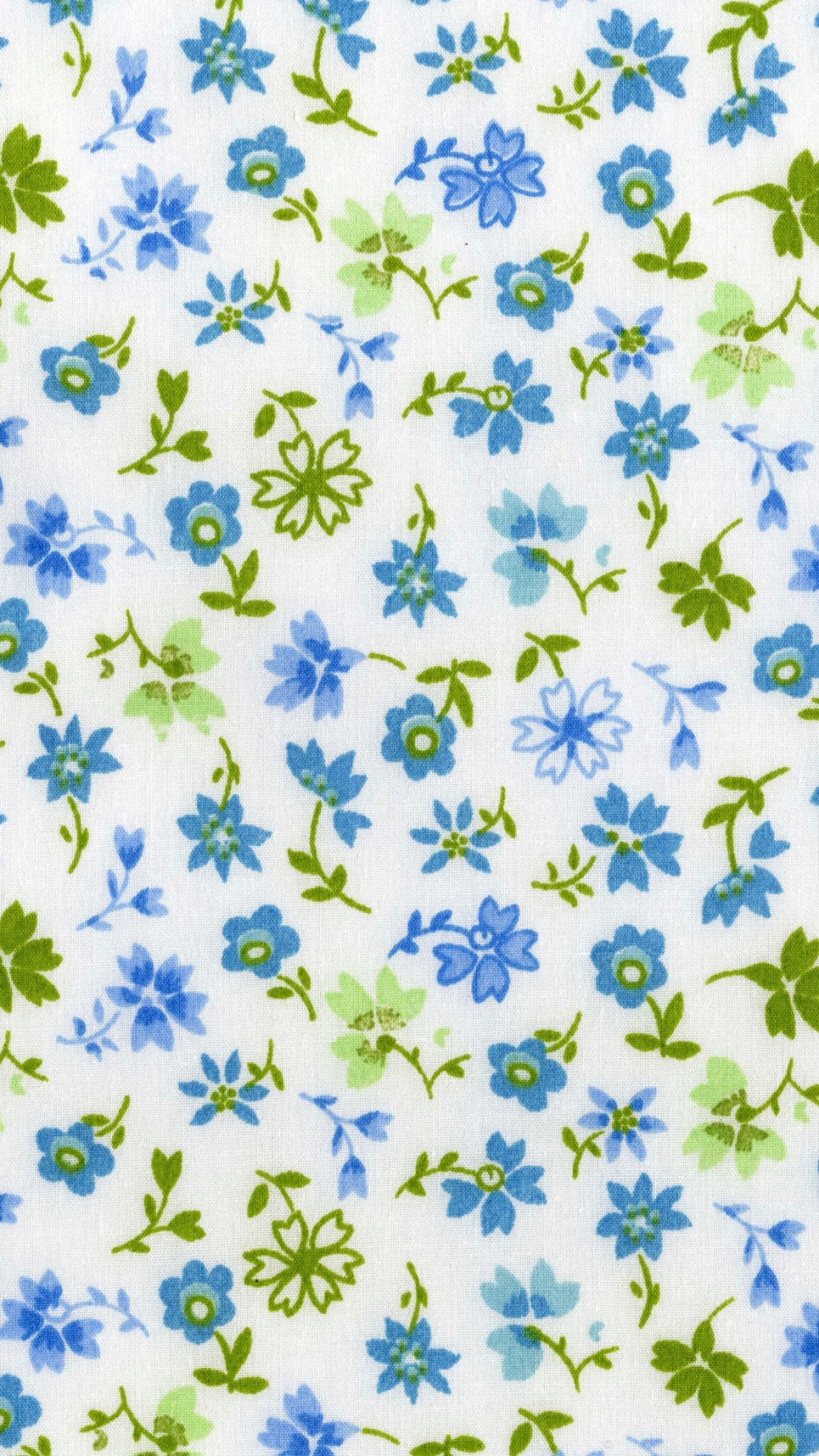 Weißes Und Blaues Florales Textil. Wallpaper in 1080x1920 Resolution