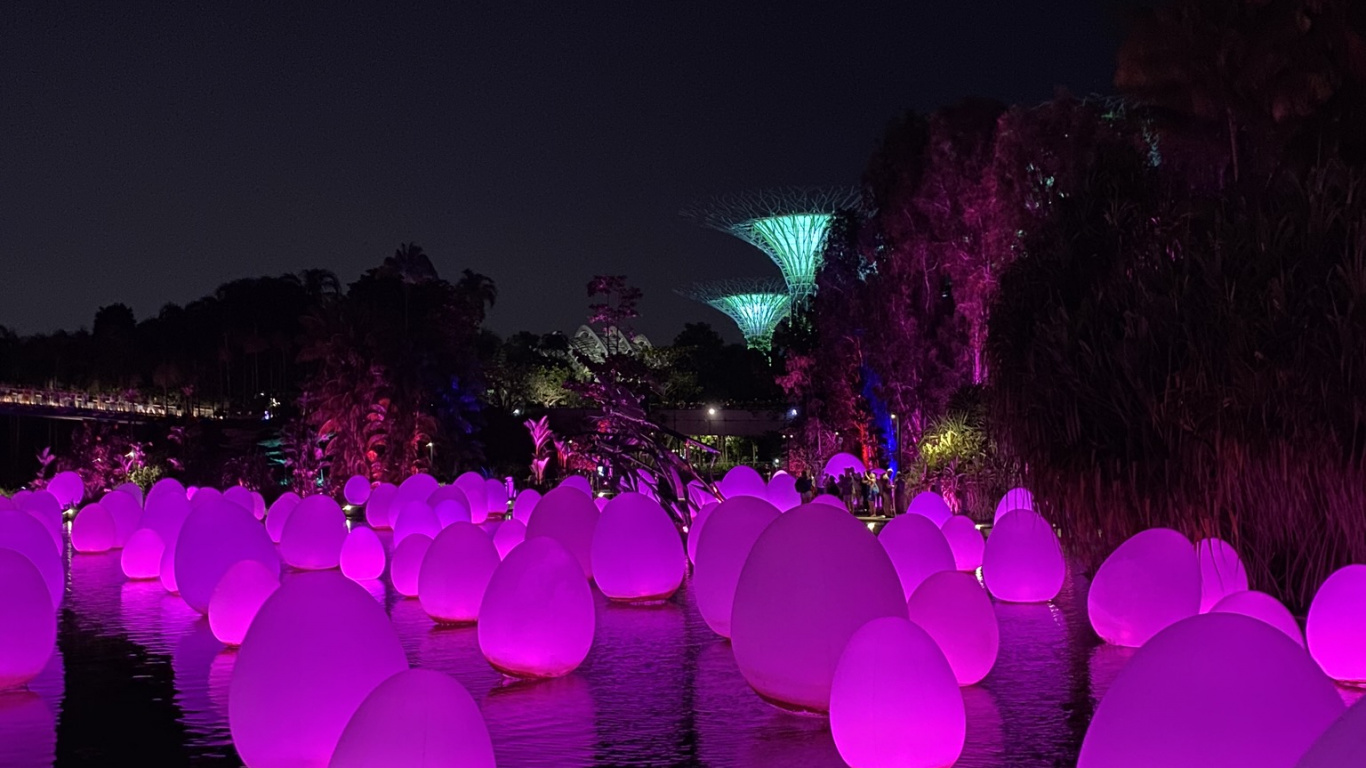 Singapour, Lumière, Physique, Sciences, Nuit. Wallpaper in 1366x768 Resolution