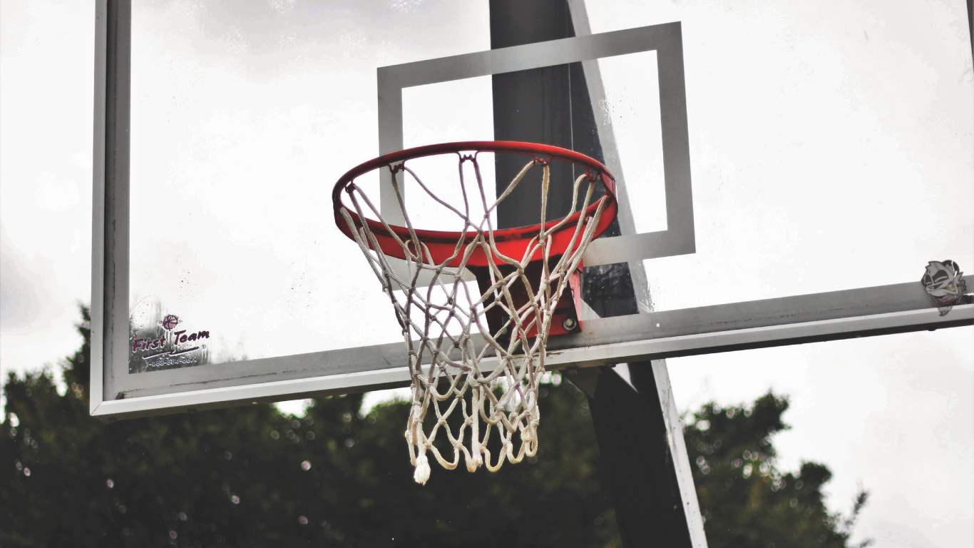 Black and Red Basketball Hoop. Wallpaper in 1366x768 Resolution