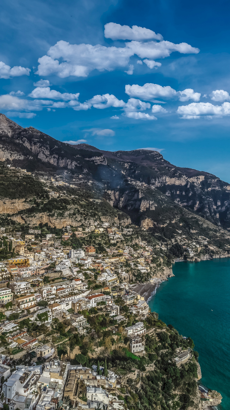 Aerial View of City Near Body of Water During Daytime. Wallpaper in 750x1334 Resolution