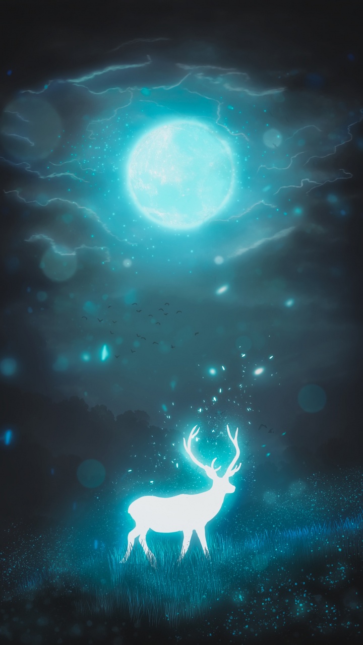 Ilustración de Corazón Azul y Blanco. Wallpaper in 720x1280 Resolution