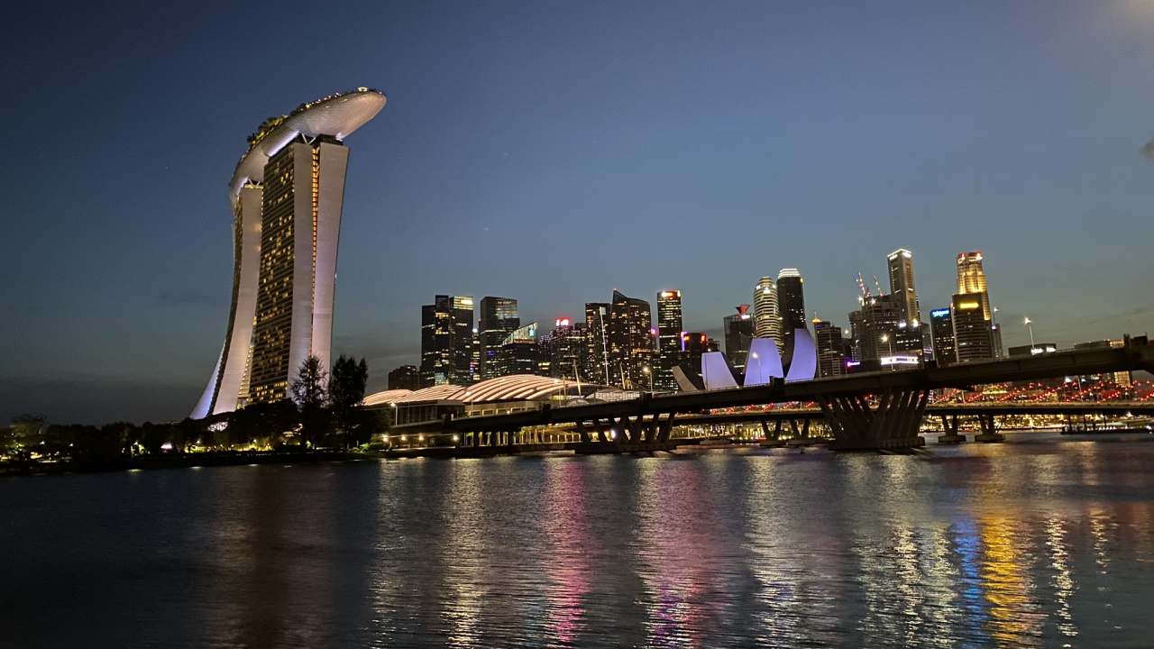 Singapour, Corps de L'eau, Nuit, Nature, Tour de Bloc. Wallpaper in 1280x720 Resolution