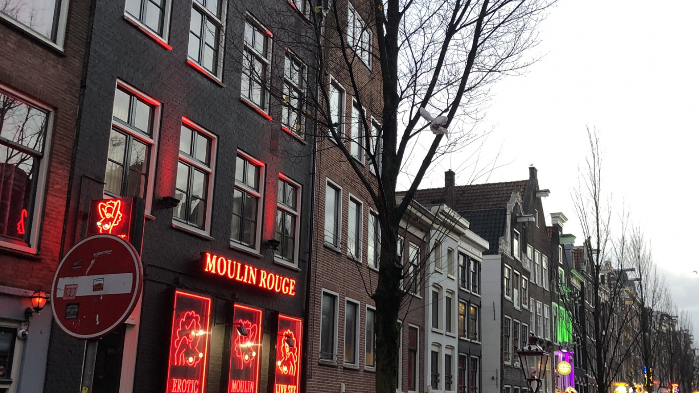 Amsterdam, Rue, Fenêtre, Ville, Quartier. Wallpaper in 1366x768 Resolution