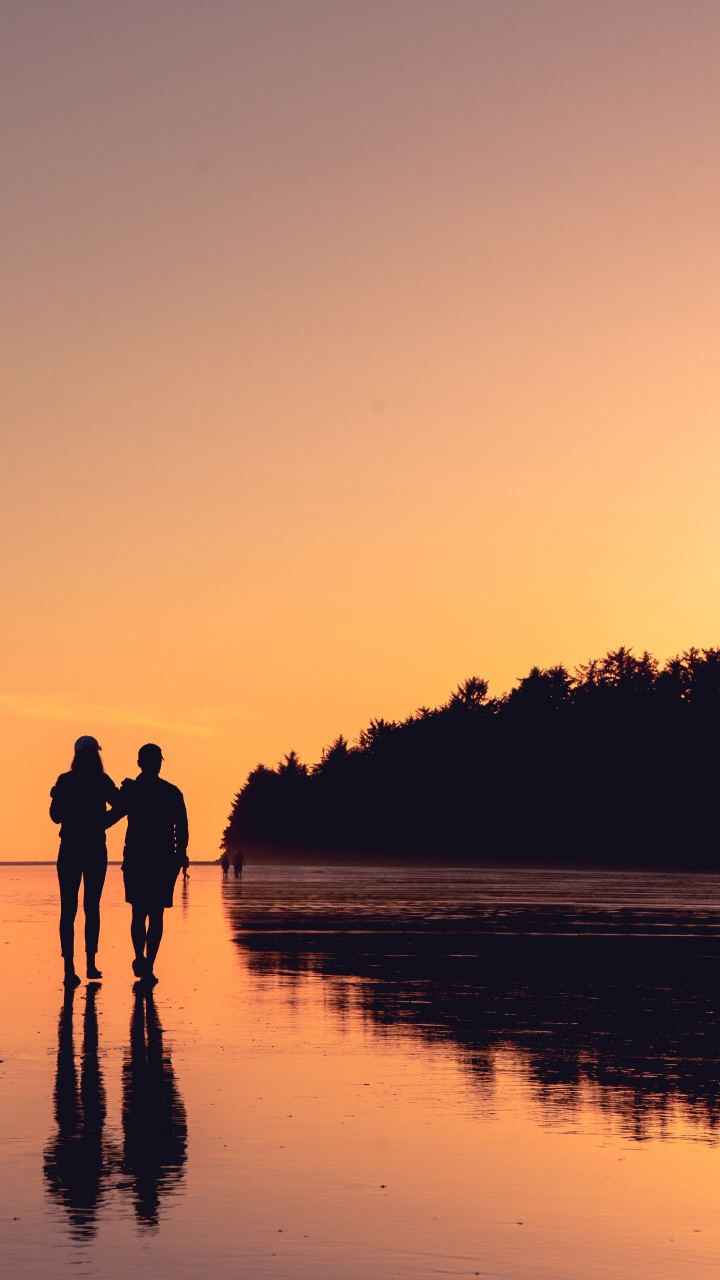 Sunset, Horizon, Evening, Dusk, Sea. Wallpaper in 720x1280 Resolution