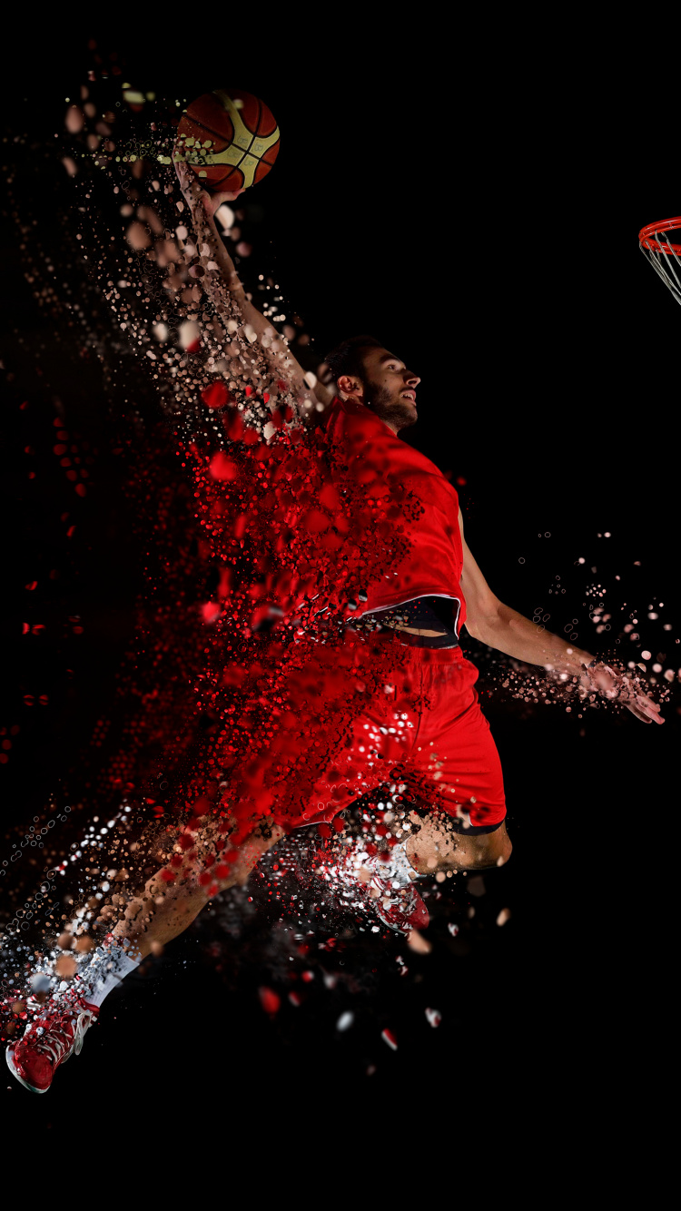 Mujer en Vestido Rojo Bailando. Wallpaper in 750x1334 Resolution