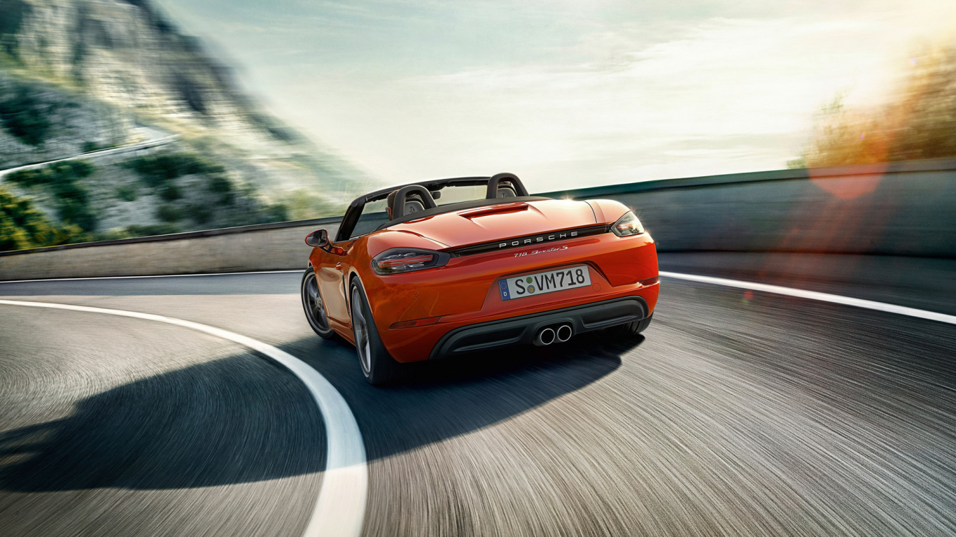 Orange Porsche 911 on Road During Daytime. Wallpaper in 1366x768 Resolution