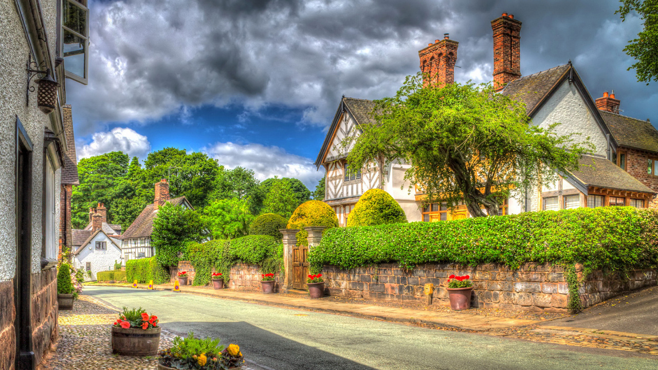 酒店, 村庄, 天空, 房地产, 城市 壁纸 1280x720 允许
