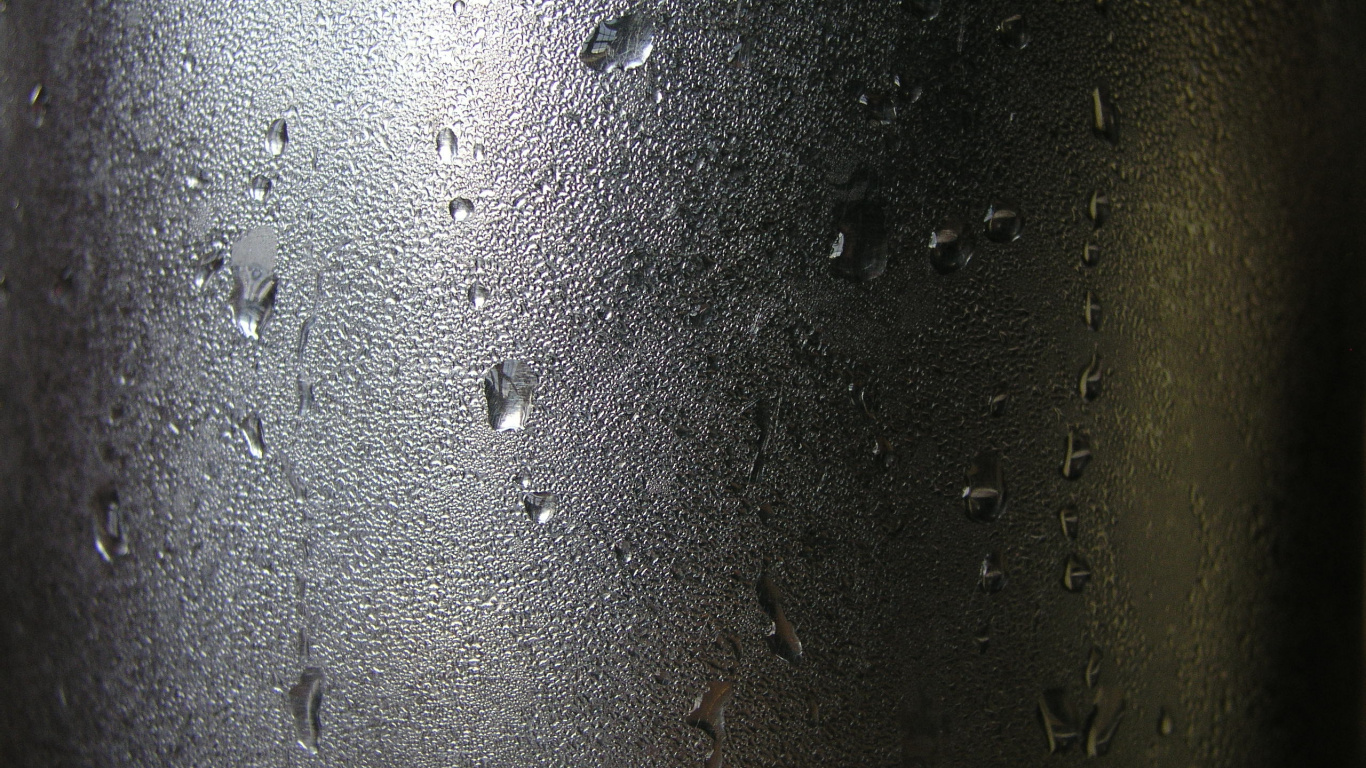 Water Droplets on Clear Glass. Wallpaper in 1366x768 Resolution