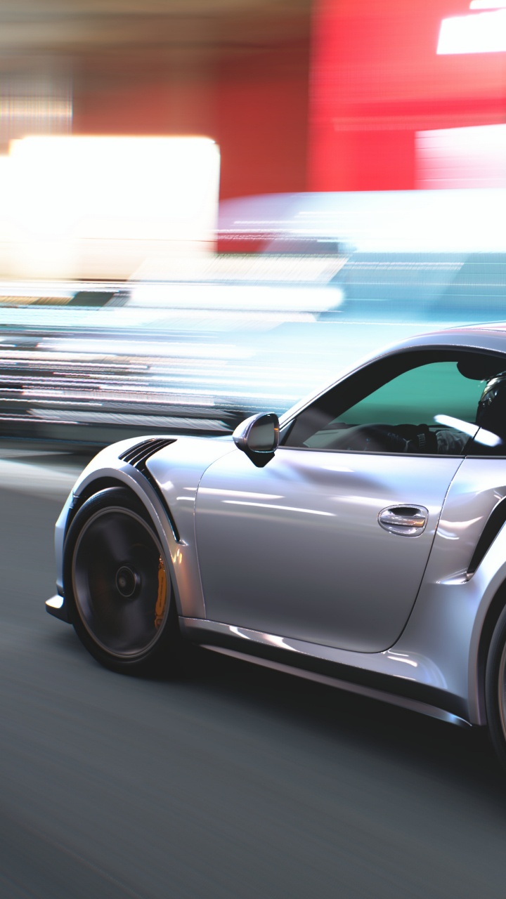 Roter Porsche 911 Tagsüber Unterwegs. Wallpaper in 720x1280 Resolution