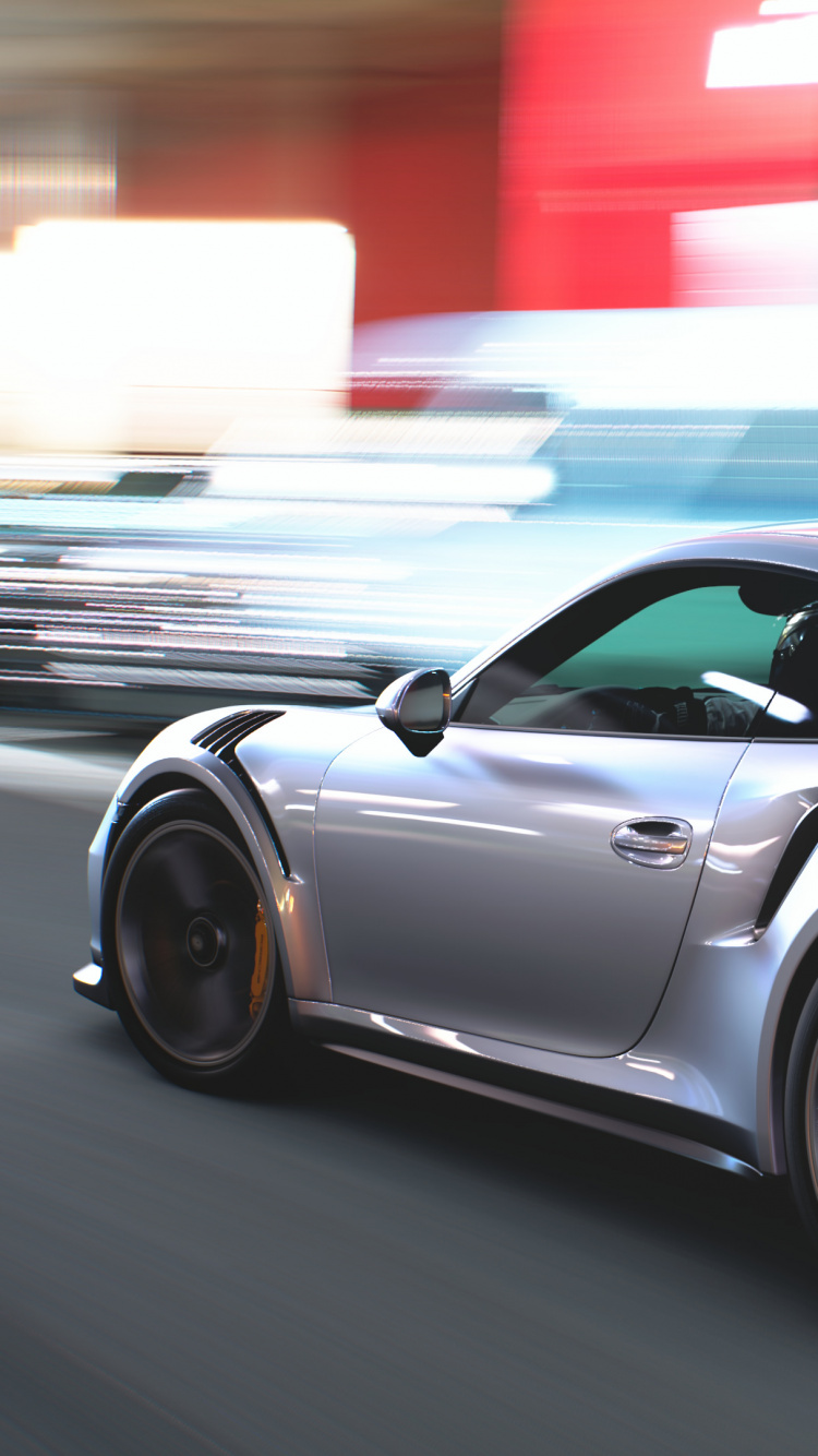 Porsche 911 Rouge Sur Route Pendant la Journée. Wallpaper in 750x1334 Resolution