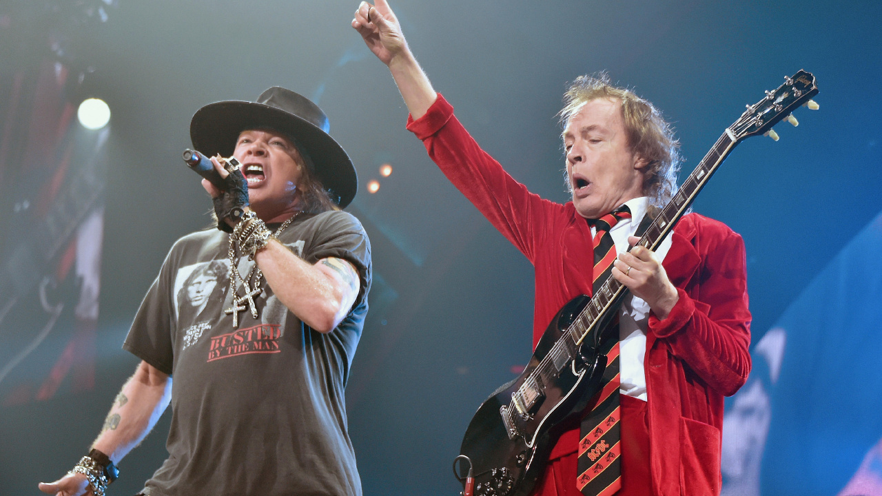 Angus Young, Concierto, ac Dc, Guns N Roses, Rendimiento. Wallpaper in 1280x720 Resolution